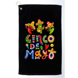 Cinco De Mayo Mexican Fiesta 5 De Mayo Women Platinum Collection Golf Towel