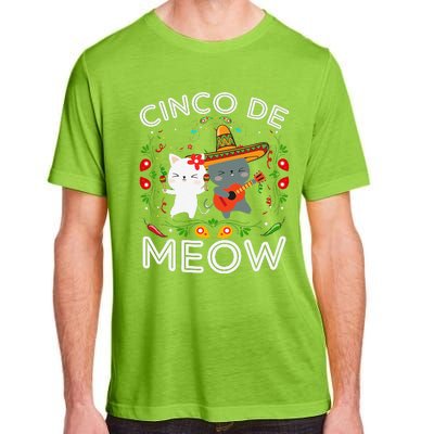 Cinco De Meow Mexican Kawaii Cat Kitten Adult ChromaSoft Performance T-Shirt