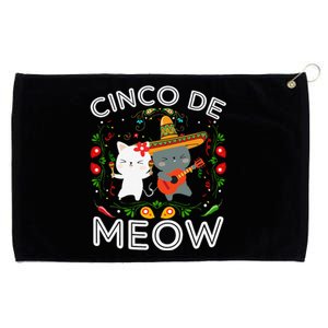 Cinco De Meow Mexican Kawaii Cat Kitten Grommeted Golf Towel