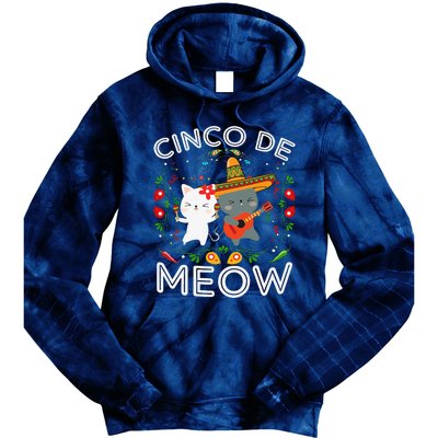 Cinco De Meow Mexican Kawaii Cat Kitten Tie Dye Hoodie