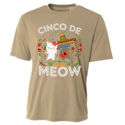 Cinco De Meow Mexican Kawaii Cat Kitten Cooling Performance Crew T-Shirt