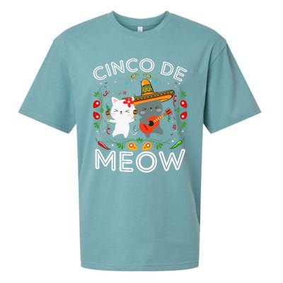 Cinco De Meow Mexican Kawaii Cat Kitten Sueded Cloud Jersey T-Shirt