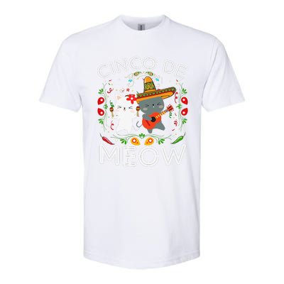 Cinco De Meow Mexican Kawaii Cat Kitten Softstyle® CVC T-Shirt