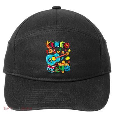 Cinco De Mayo Mexican Fiesta 5 De Mayo Viva Mexico 7-Panel Snapback Hat