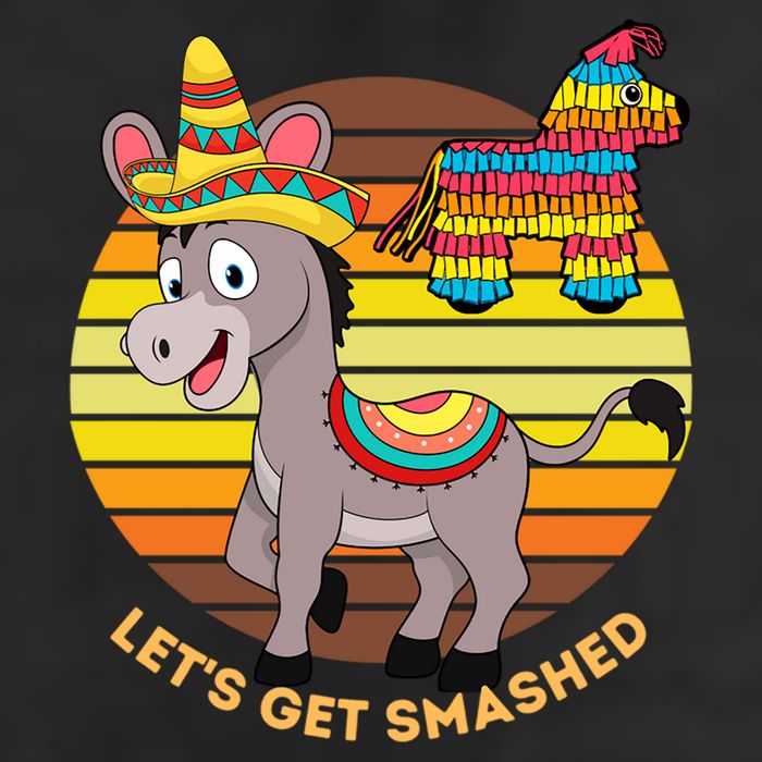 Cinco De Mayo Donkey Sombrero Wearing Burro Lets Get Smashed Gift Cool Comfort Performance Bucket Hat