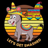 Cinco De Mayo Donkey Sombrero Wearing Burro Lets Get Smashed Gift Youth Performance Sprint T-Shirt