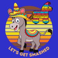 Cinco De Mayo Donkey Sombrero Wearing Burro Lets Get Smashed Gift Tall T-Shirt