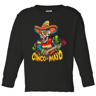 Cinco De Mayo Mexican Lets Fiesta 5 De Mayo Gift Design Toddler Long Sleeve Shirt