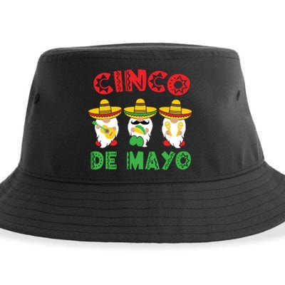 Cinco De Mayo Gnome Tacos Mexican Gift Cute Gnome Sustainable Bucket Hat