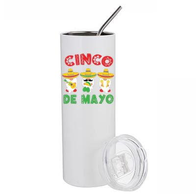 Cinco De Mayo Gnome Tacos Mexican Gift Cute Gnome Stainless Steel Tumbler