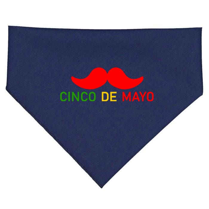 Cinco De Mayo Mustache Fiesta USA-Made Doggie Bandana