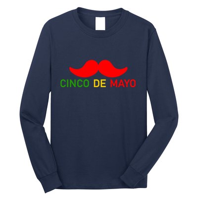 Cinco De Mayo Mustache Fiesta Long Sleeve Shirt