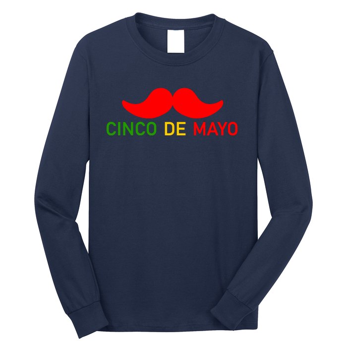 Cinco De Mayo Mustache Fiesta Long Sleeve Shirt