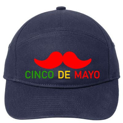 Cinco De Mayo Mustache Fiesta 7-Panel Snapback Hat