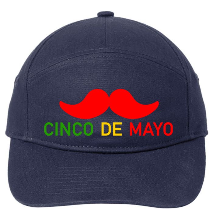 Cinco De Mayo Mustache Fiesta 7-Panel Snapback Hat