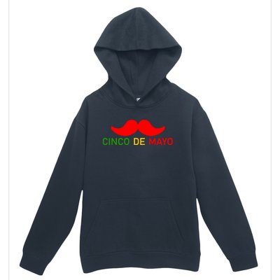 Cinco De Mayo Mustache Fiesta Urban Pullover Hoodie