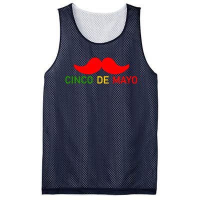 Cinco De Mayo Mustache Fiesta Mesh Reversible Basketball Jersey Tank