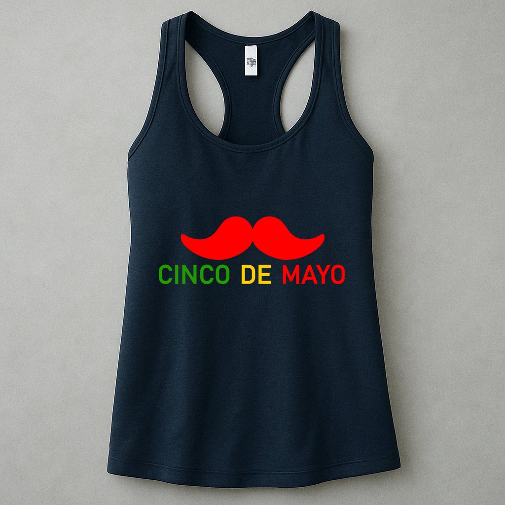 Cinco De Mayo Mustache Fiesta Womens Tank Top