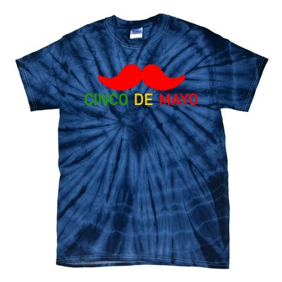 Cinco De Mayo Mustache Fiesta Tie-Dye T-Shirt