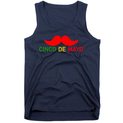 Cinco De Mayo Mustache Fiesta Tank Top