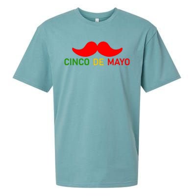 Cinco De Mayo Mustache Fiesta Sueded Cloud Jersey T-Shirt