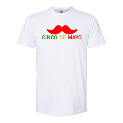 Cinco De Mayo Mustache Fiesta Softstyle® CVC T-Shirt