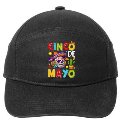 Cinco De Mayo Mexican Fiesta Squad 5 De Mayo For Mexican Gift 7-Panel Snapback Hat