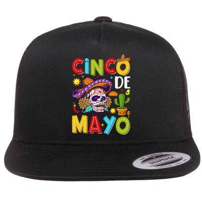 Cinco De Mayo Mexican Fiesta Squad 5 De Mayo For Mexican Gift Flat Bill Trucker Hat