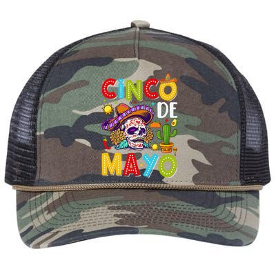 Cinco De Mayo Mexican Fiesta Squad 5 De Mayo For Mexican Gift Retro Rope Trucker Hat Cap