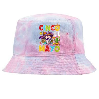 Cinco De Mayo Mexican Fiesta Squad 5 De Mayo For Mexican Gift Tie-Dyed Bucket Hat