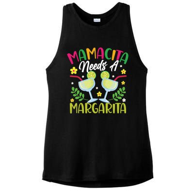 Cinco De Mayo Nacho Average Mamacita Margarita Gift Ladies PosiCharge Tri-Blend Wicking Tank