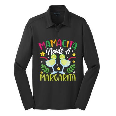 Cinco De Mayo Nacho Average Mamacita Margarita Gift Silk Touch Performance Long Sleeve Polo