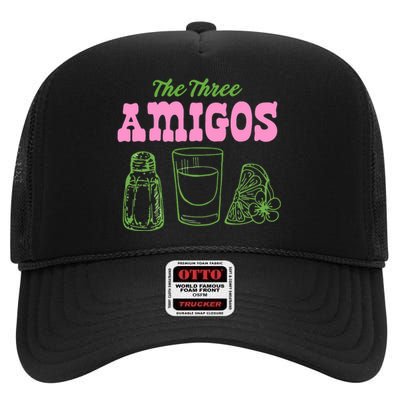 Cinco De Mayo Tequila Lime And Sunshine High Crown Mesh Back Trucker Hat