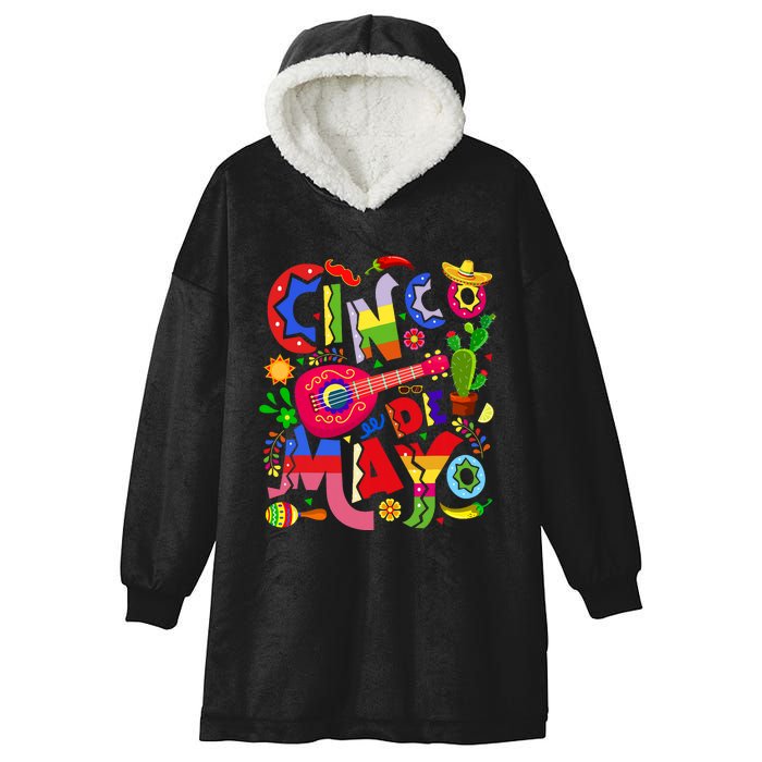 Cinco De Mayo Mexican Fiesta 5 De Mayo Hooded Wearable Blanket