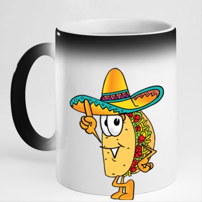 Cinco De Mayo Taco 11oz Black Color Changing Mug