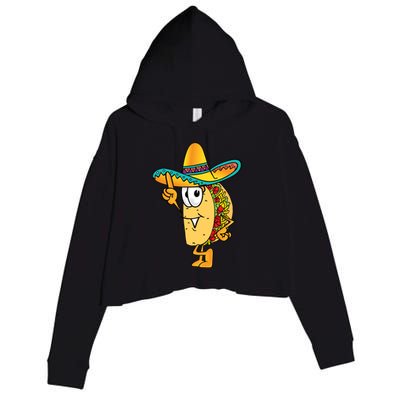 Cinco De Mayo Taco Crop Fleece Hoodie