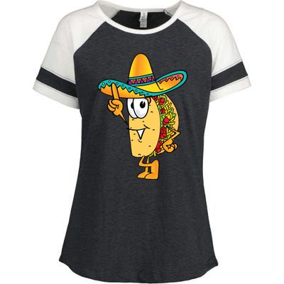 Cinco De Mayo Taco Enza Ladies Jersey Colorblock Tee