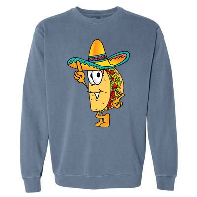 Cinco De Mayo Taco Garment-Dyed Sweatshirt