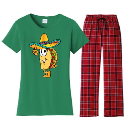 Cinco De Mayo Taco Women's Flannel Pajama Set