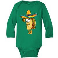 Cinco De Mayo Taco Baby Long Sleeve Bodysuit