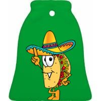 Cinco De Mayo Taco Ceramic Bell Ornament