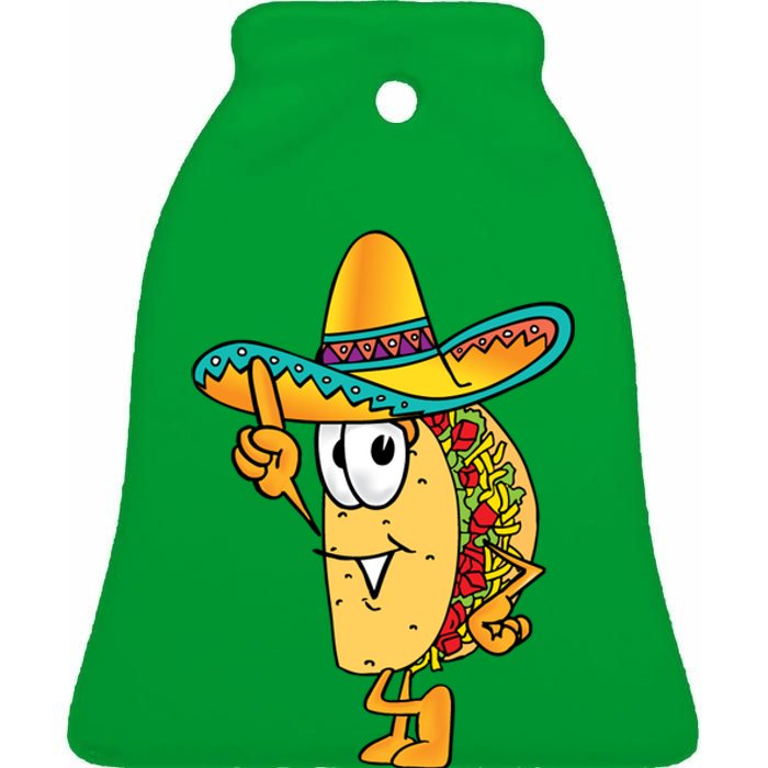 Cinco De Mayo Taco Ceramic Bell Ornament