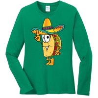 Cinco De Mayo Taco Ladies Long Sleeve Shirt