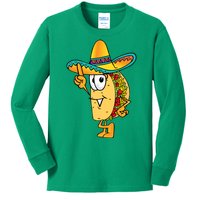 Cinco De Mayo Taco Kids Long Sleeve Shirt