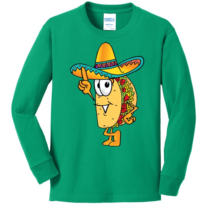 Cinco De Mayo Taco Kids Long Sleeve Shirt