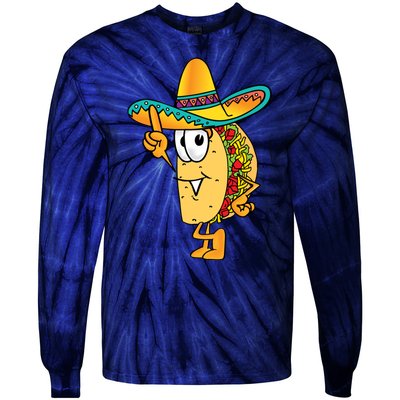 Cinco De Mayo Taco Tie-Dye Long Sleeve Shirt