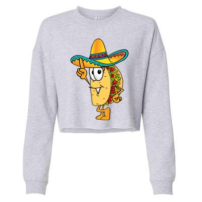 Cinco De Mayo Taco Cropped Pullover Crew