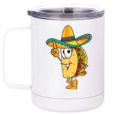 Cinco De Mayo Taco 12 oz Stainless Steel Tumbler Cup