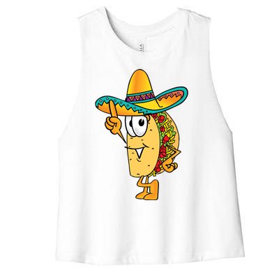 Cinco De Mayo Taco Women's Racerback Cropped Tank