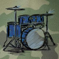 Cool Drummer Music Design Featuring A Sketch Of A Drum Kit Gift Legacy Tie Dye Trucker Hat